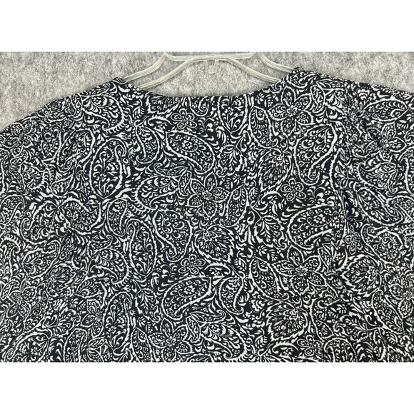 Savanna Jane Top Women's 2X Black Paisley Floral Embroidered Boho Artsy Plus - Picture 4 of 7